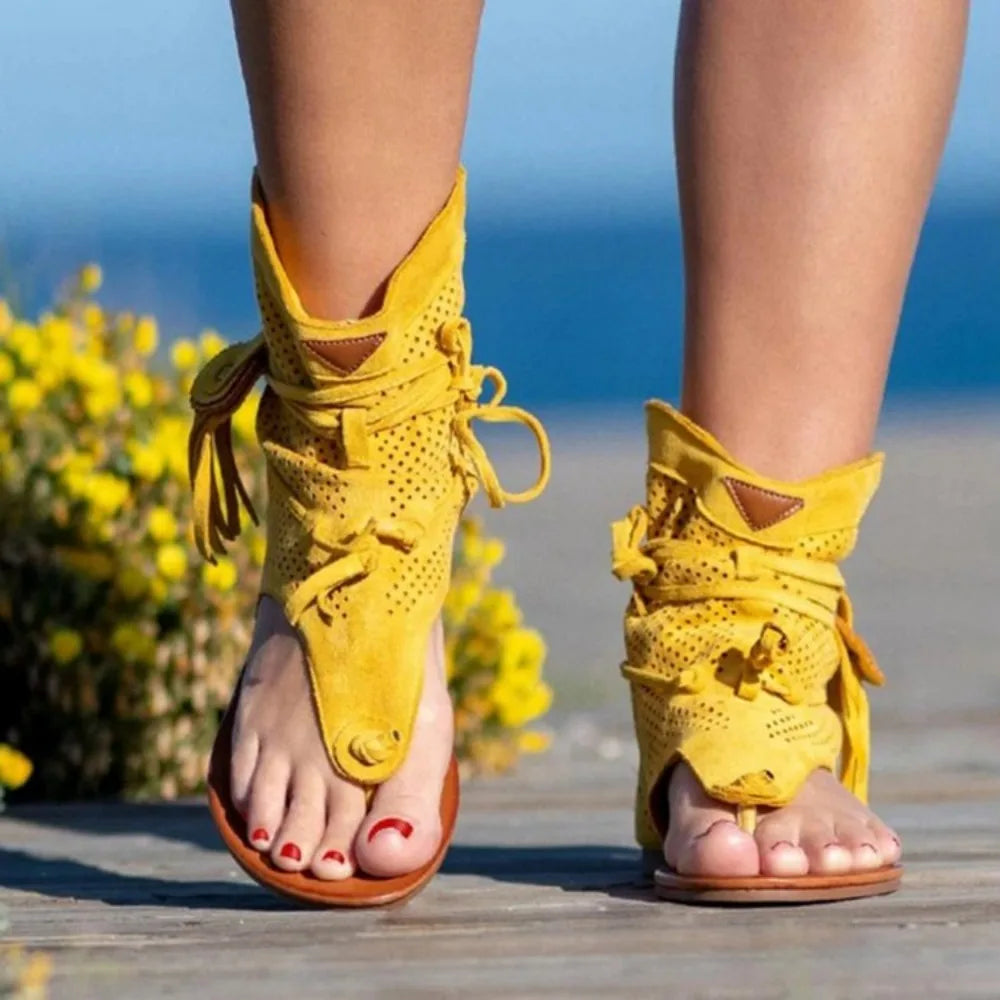 Sandales Bohèmes avec Franges pour Femmes