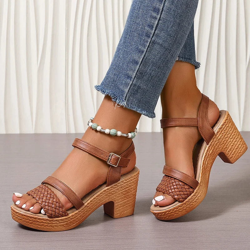 Sandales Design Tissé pour Femmes