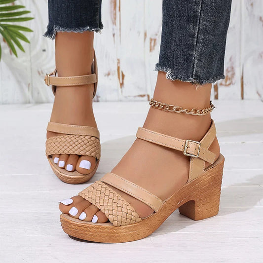Sandales Design Tissé pour Femmes