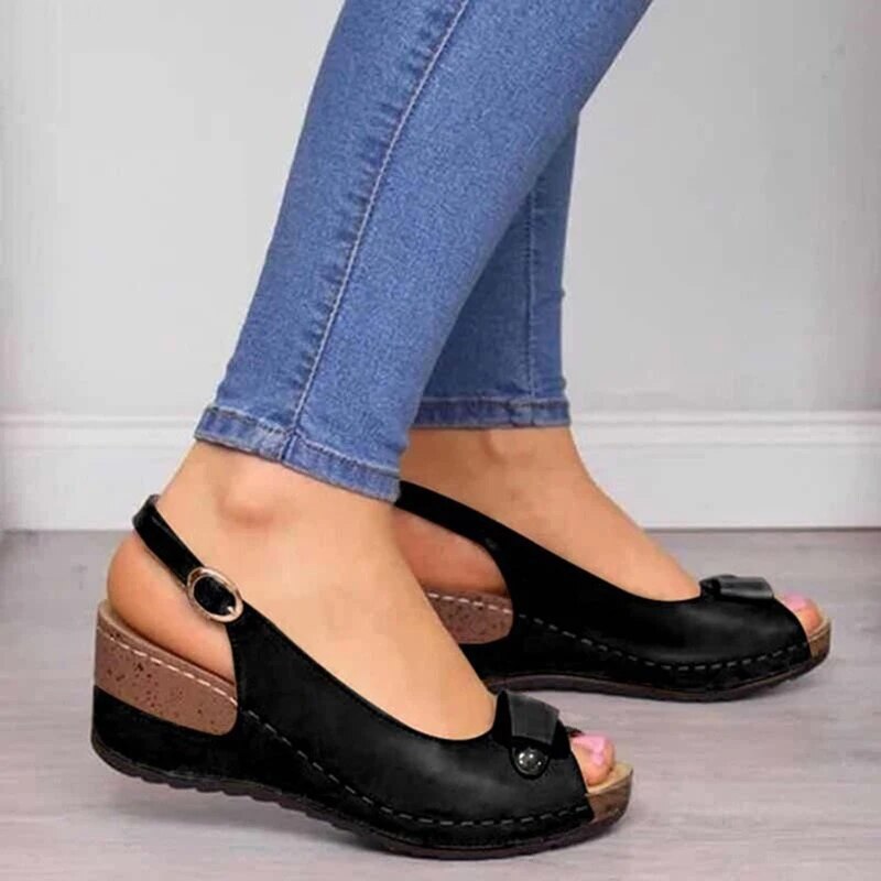 Sandales Éléantes avec Semelle Orthopédique pour Femmes