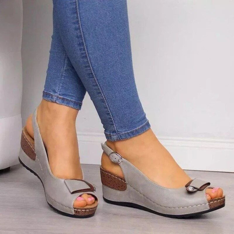 Sandales Éléantes avec Semelle Orthopédique pour Femmes
