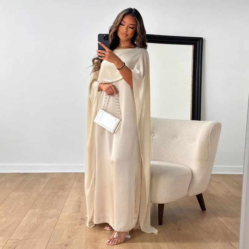 Robe Longue Satinée Élégante pour Femmes
