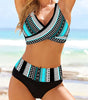 Bikini Taille Haute à Imprimé pour Femme