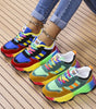 Baskets Colorées à Lacets Arc-en-ciel pour Femmes