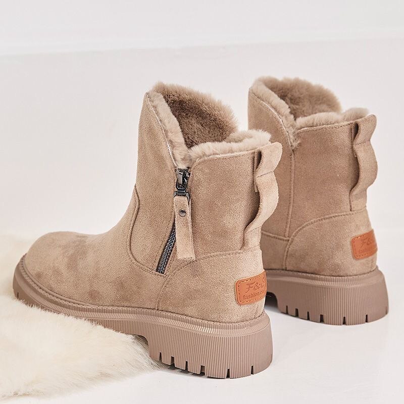 Bottine Hiver Fourrée en Suédine pour Femme