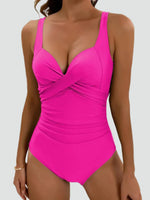 Maillot de Bain une Pièce Sculptant avec Fronces pour Femme | Idéal pour l'Été