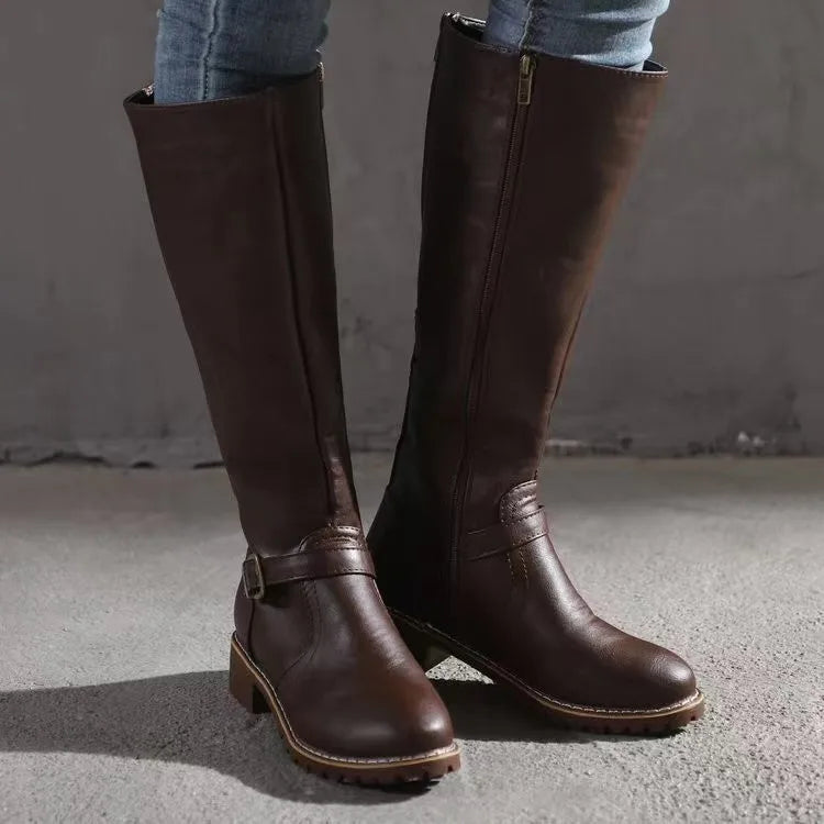 Bottes Orthopédiques en Cuir Élégantes pour Femmes