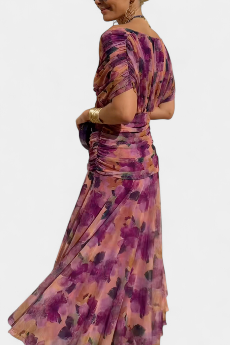 Robe Longue à Imprimé Floral pour Femme