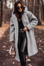 Manteau d'Hiver Long à Capuche pour Femmes