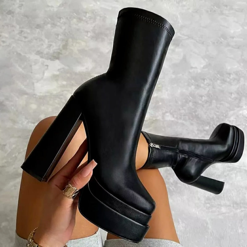 Bottines à Talon Haut et Plateforme pour Femme | Idéales pour le Quotidien