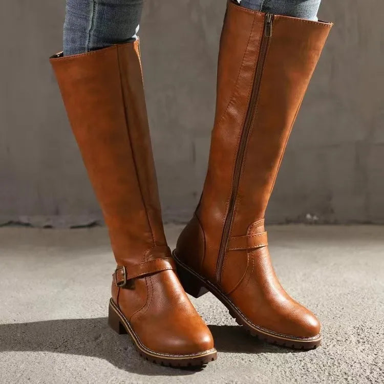 Bottes Orthopédiques en Cuir Élégantes pour Femmes