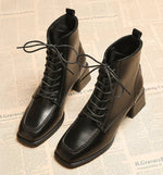 Bottes Cheville à Lacets pour Femmes