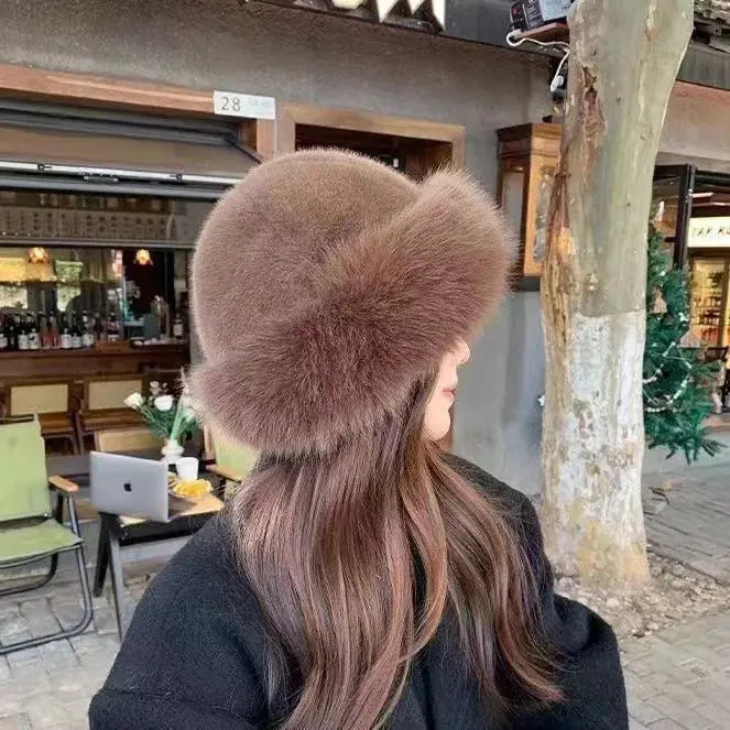 Bonnet en fausse fourrure pour Femme