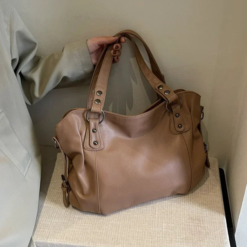 Grand Sac à Main en Cuir Souple pour Femmes