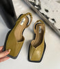 Sandales Slingback à Bout Carré pour Femme