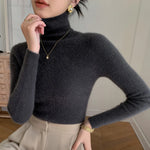 Pull à Col Roulé en Laine pour Femmes