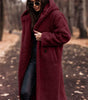 Manteau d'Hiver Long à Capuche pour Femmes