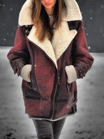 Veste en Daim Sherpa Elégante pour Femmes