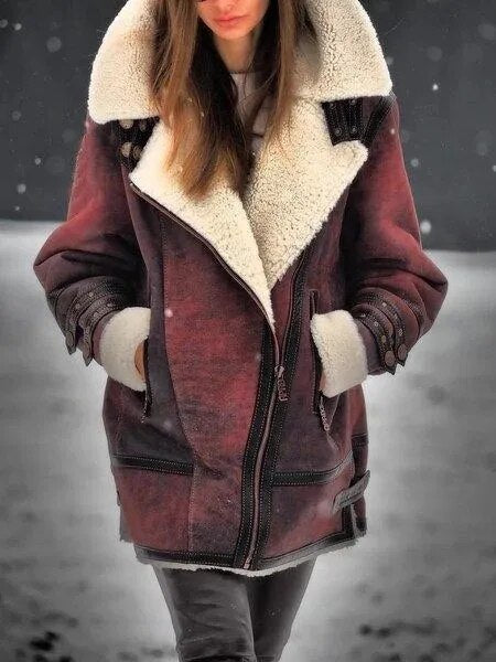 Veste en Daim Sherpa Elégante pour Femmes