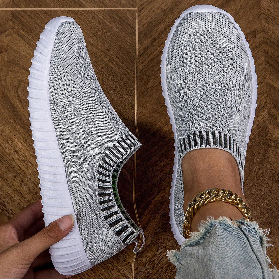 Baskets Slip-On en Maille Souple pour Femme