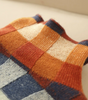 Pull Oversize à Carreaux et Col Montant pour Femme
