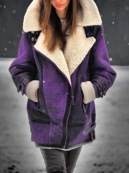 Veste en Daim Sherpa Elégante pour Femmes
