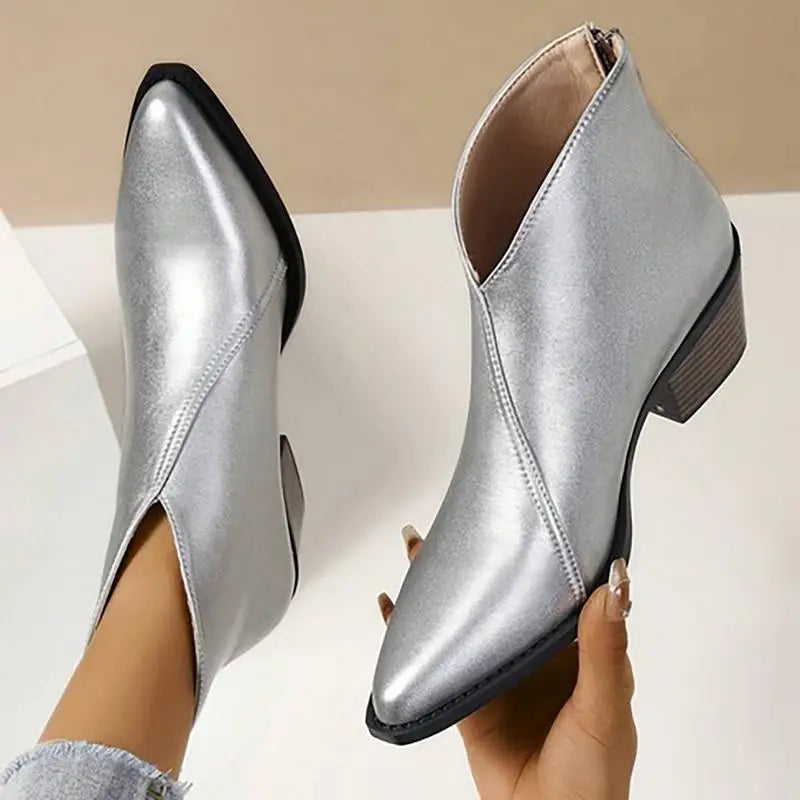 Elegant Pointed Ankle Boots for Women