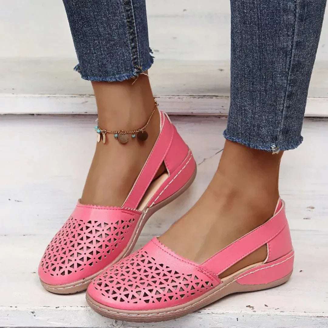 Sandales Slip-On Découpes Géométriques pour Femmes