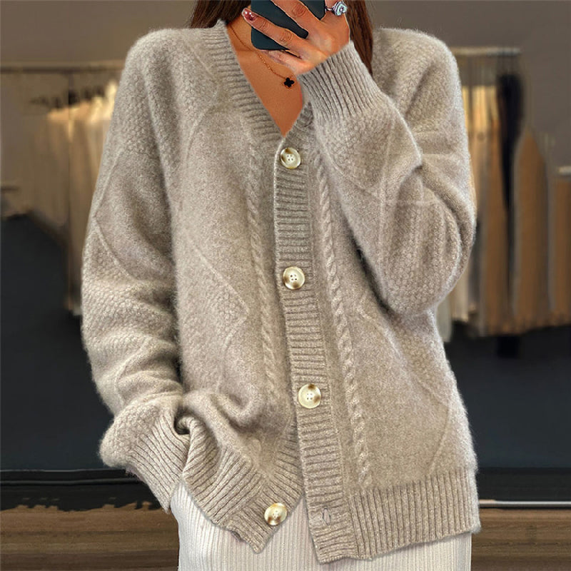 Cardigan Tricoté V-Neck pour Femmes