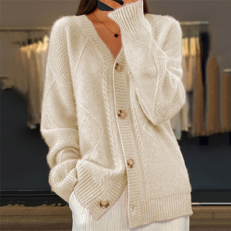 Cardigan Tricoté V-Neck pour Femmes