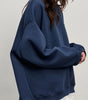 Sweatshirt Col Rond Oversize en Fleece pour Femme