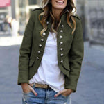 Blazer Élégant Col Montant pour Femmes
