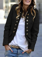Blazer Élégant Col Montant pour Femmes