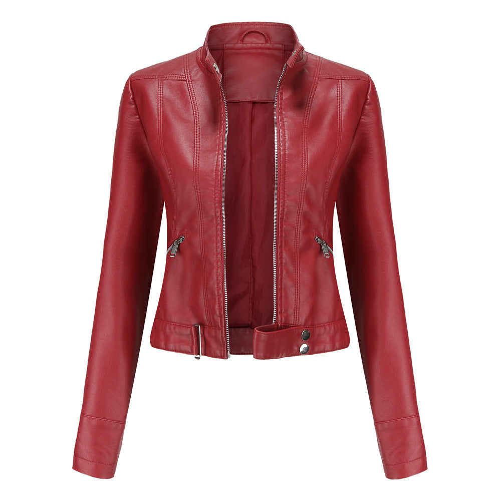 Veste en Cuir Noir Élégante pour Femmes