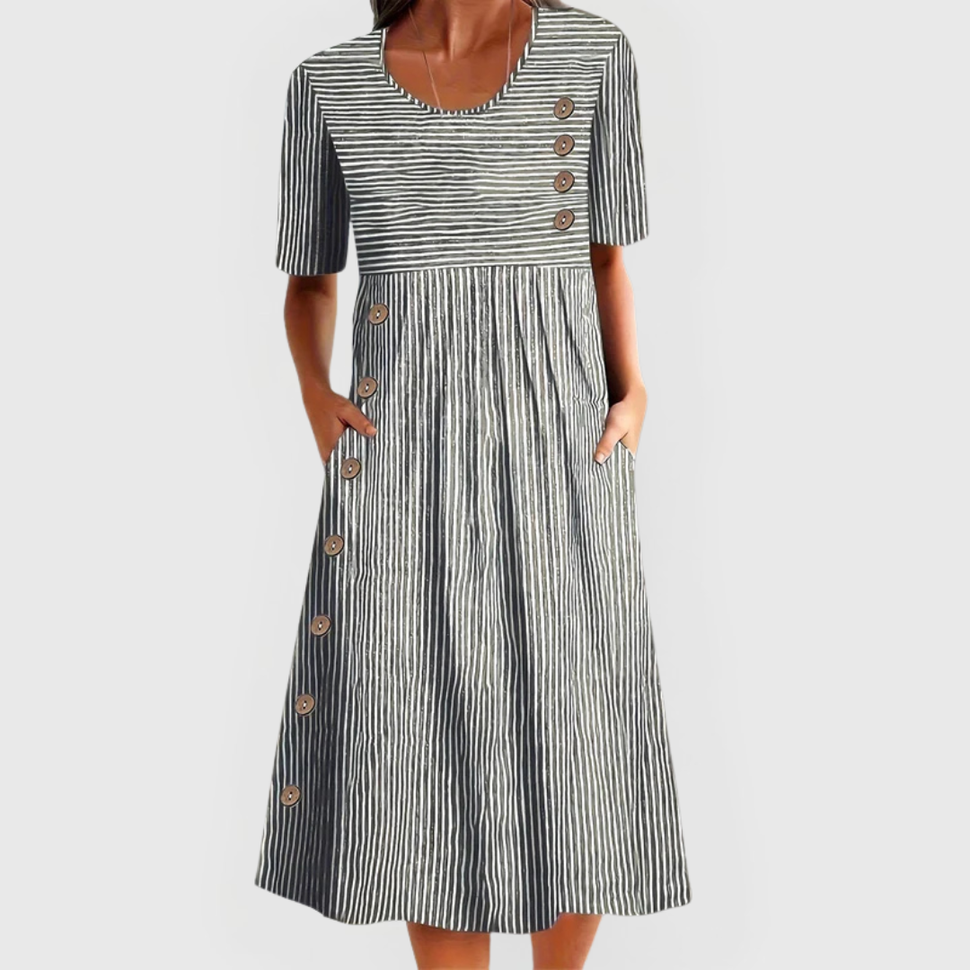Robe Midi à Rayures pour Femmes