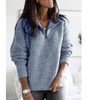 Pull Casual à Col Montant et Glissière pour Femmes