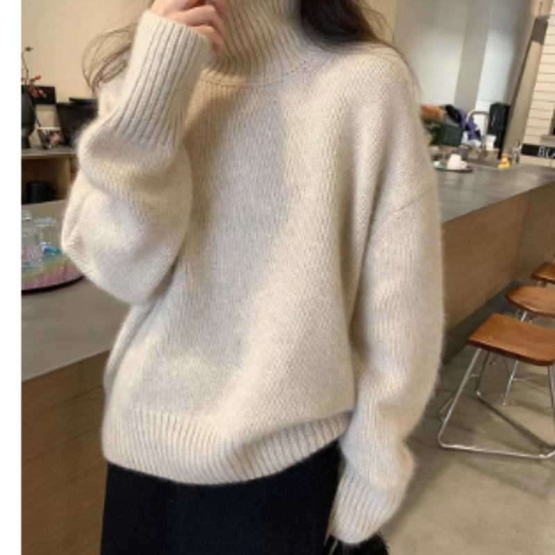 Pull Col Roulé Classique pour Femmes