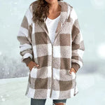 Veste d'Hiver à Carreaux pour Femmes