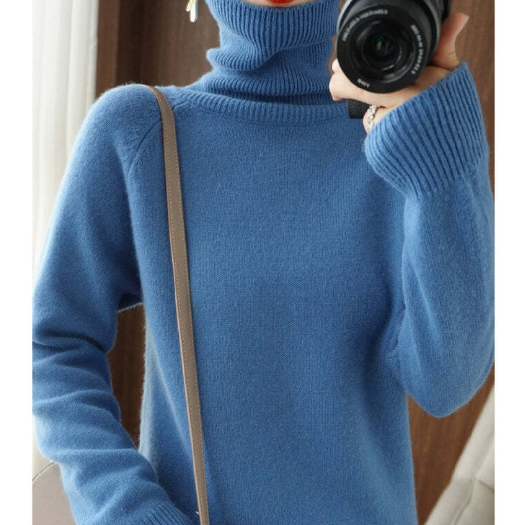 Pull Élégant à Col Roulé pour Femmes