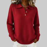Pull Polo en Maille Souple pour Femmes