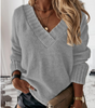 Pull Col V Décontracté pour Femmes