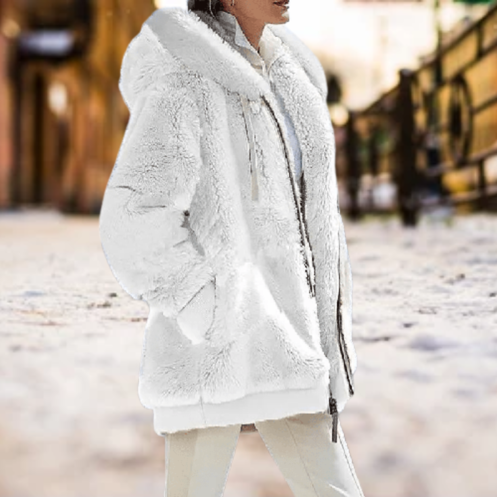 Veste Capuche Doublée Plush pour Femmes