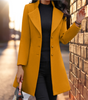 Manteau Long Élégant Solid pour Femmes