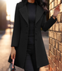 Manteau Long Élégant Solid pour Femmes