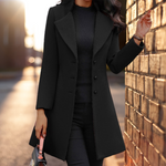 Manteau Long Élégant Solid pour Femmes