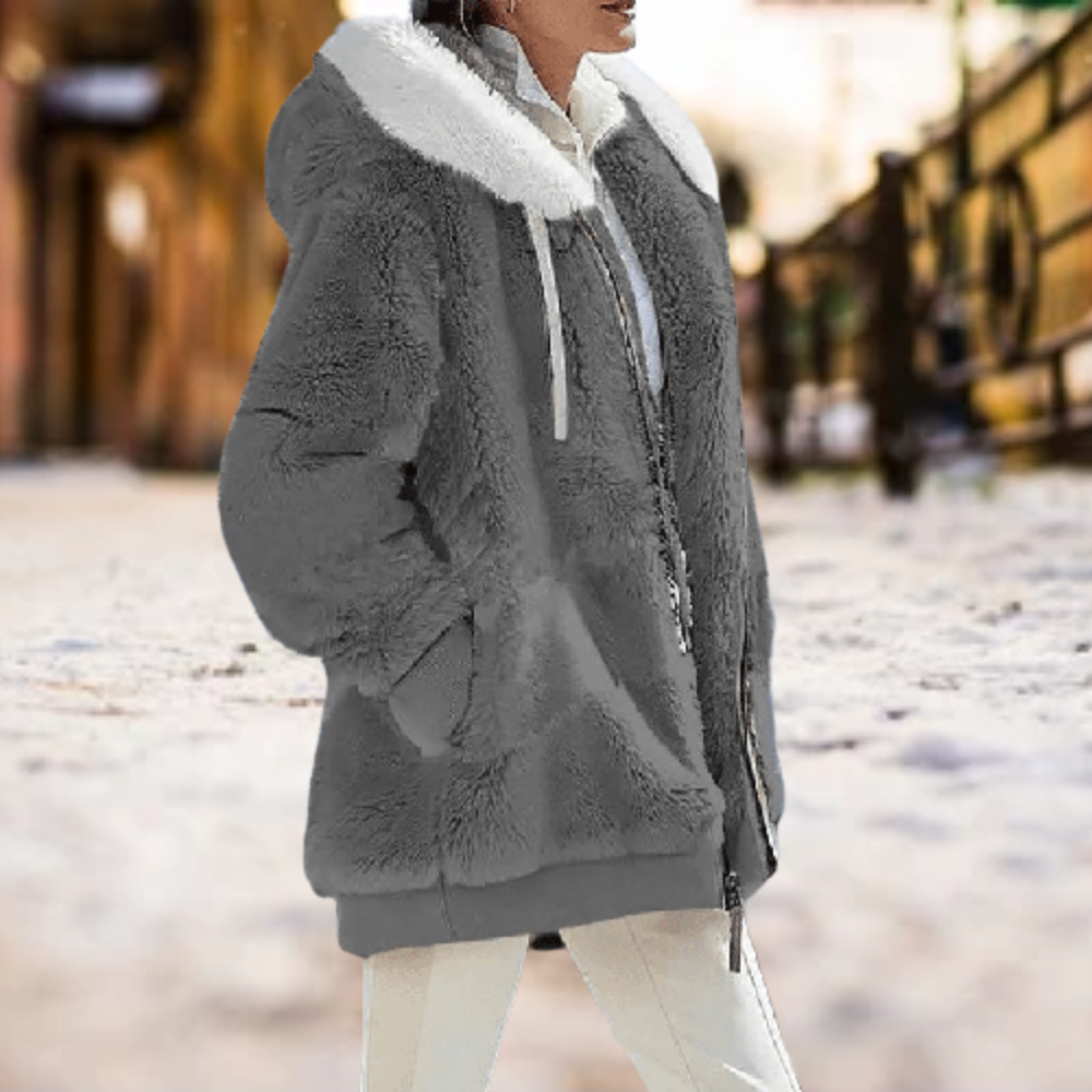 Veste Capuche Doublée Plush pour Femmes