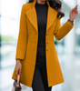 Manteau Long Élégant Solid pour Femmes