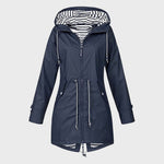 Veste de Pluie Longue Élégante pour Femmes