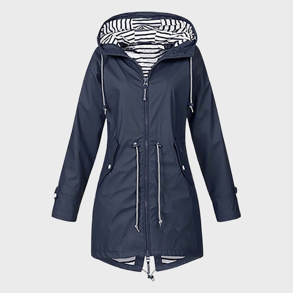 Veste de Pluie Longue Élégante pour Femmes