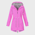 Veste de Pluie Longue Élégante pour Femmes